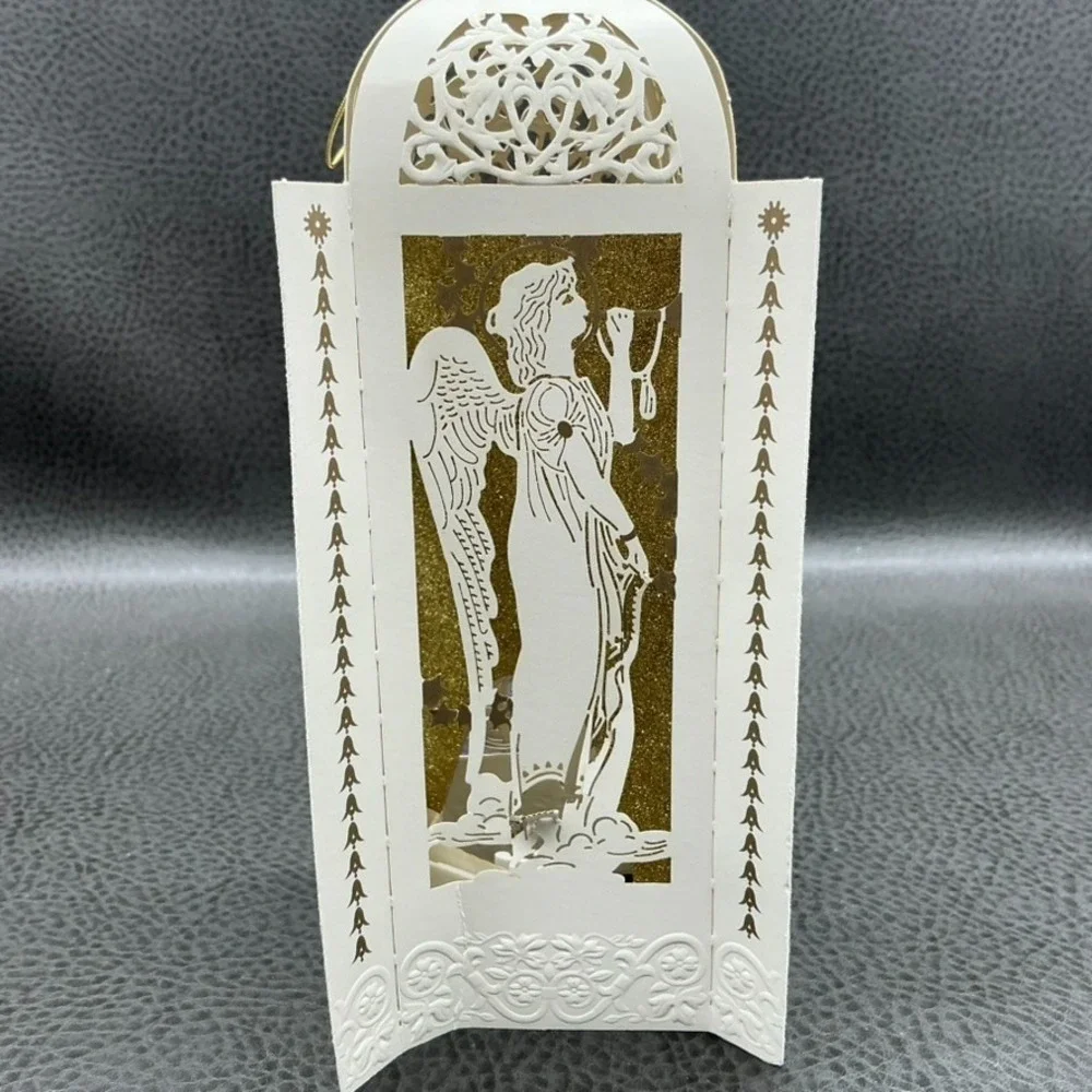 Hallmark Christmas Ornament Angel Light Laser Gallery Lantern 2000 Holiday